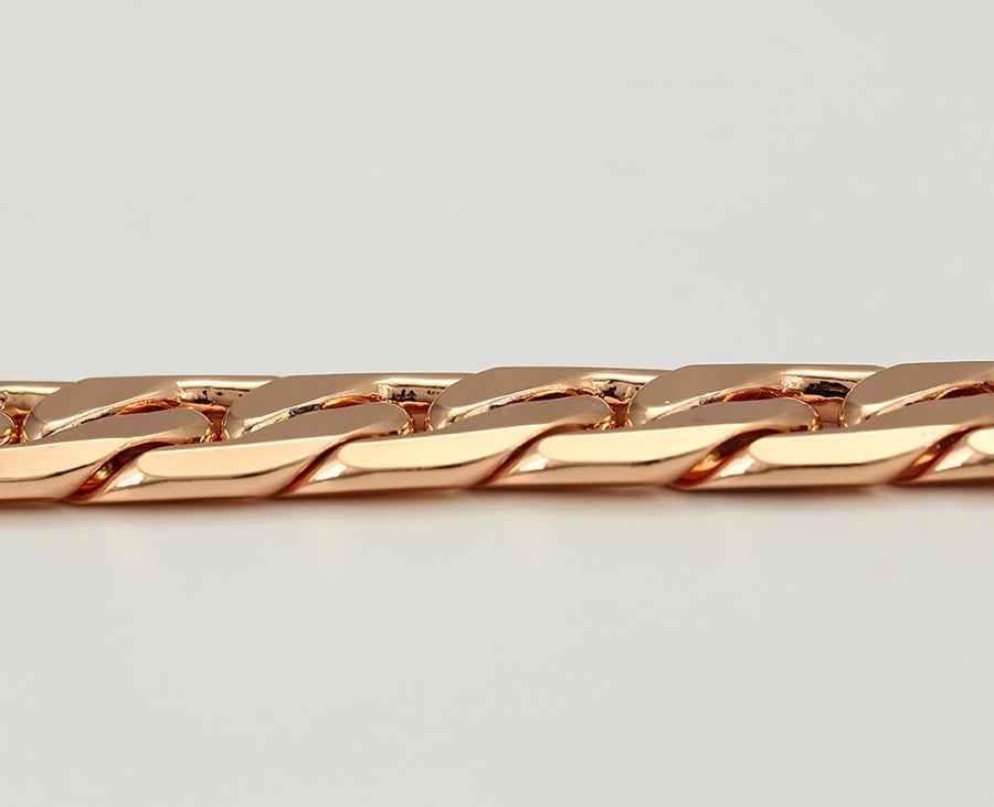 Trendy Rose Gold Plated Chain Bracelet for Women