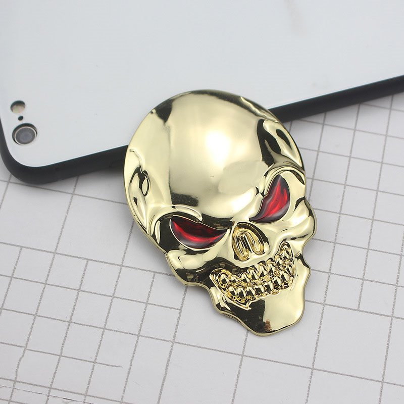 Automobile Metal Skull Sticker - Car Decorative Label