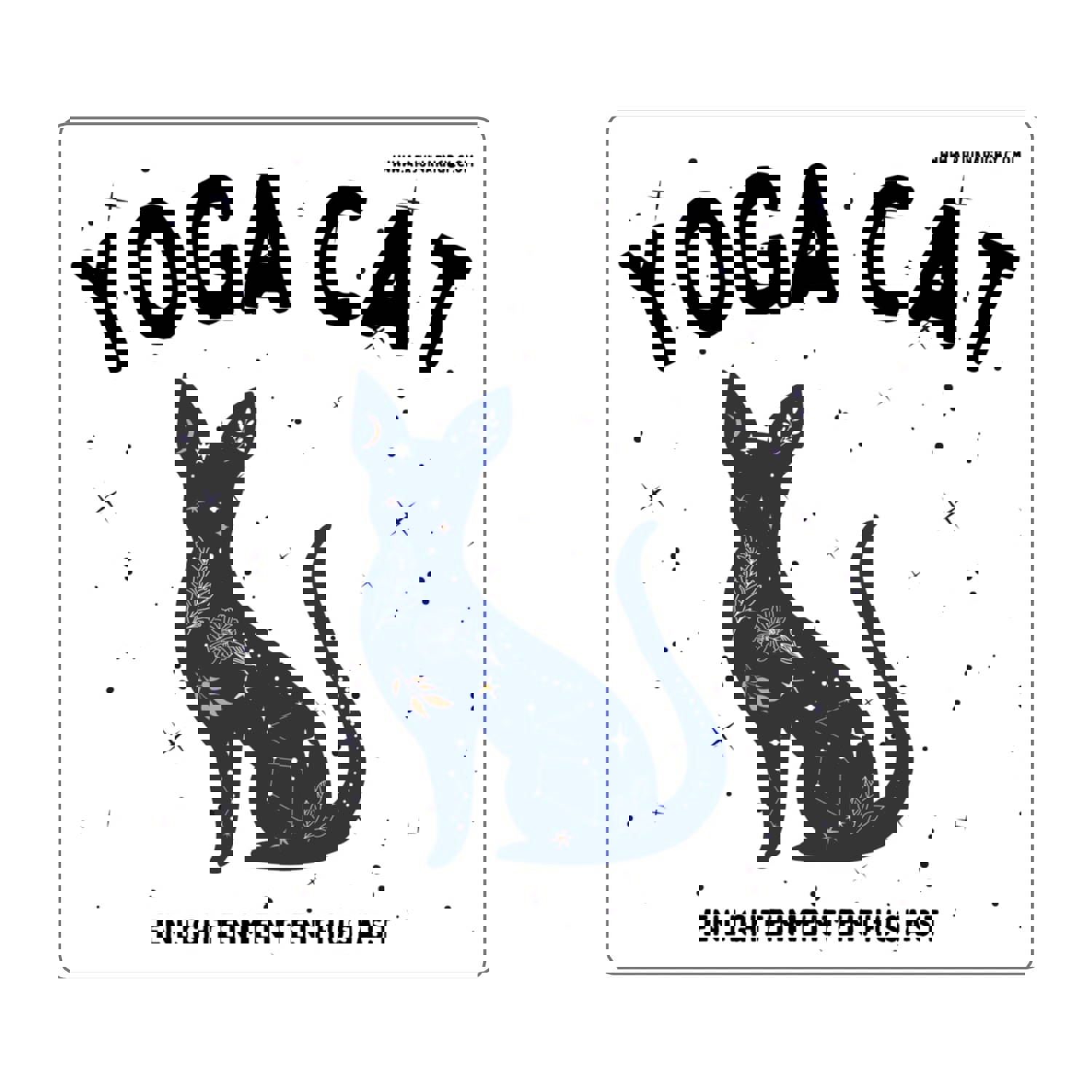 Yoga Cat (White) Sticker