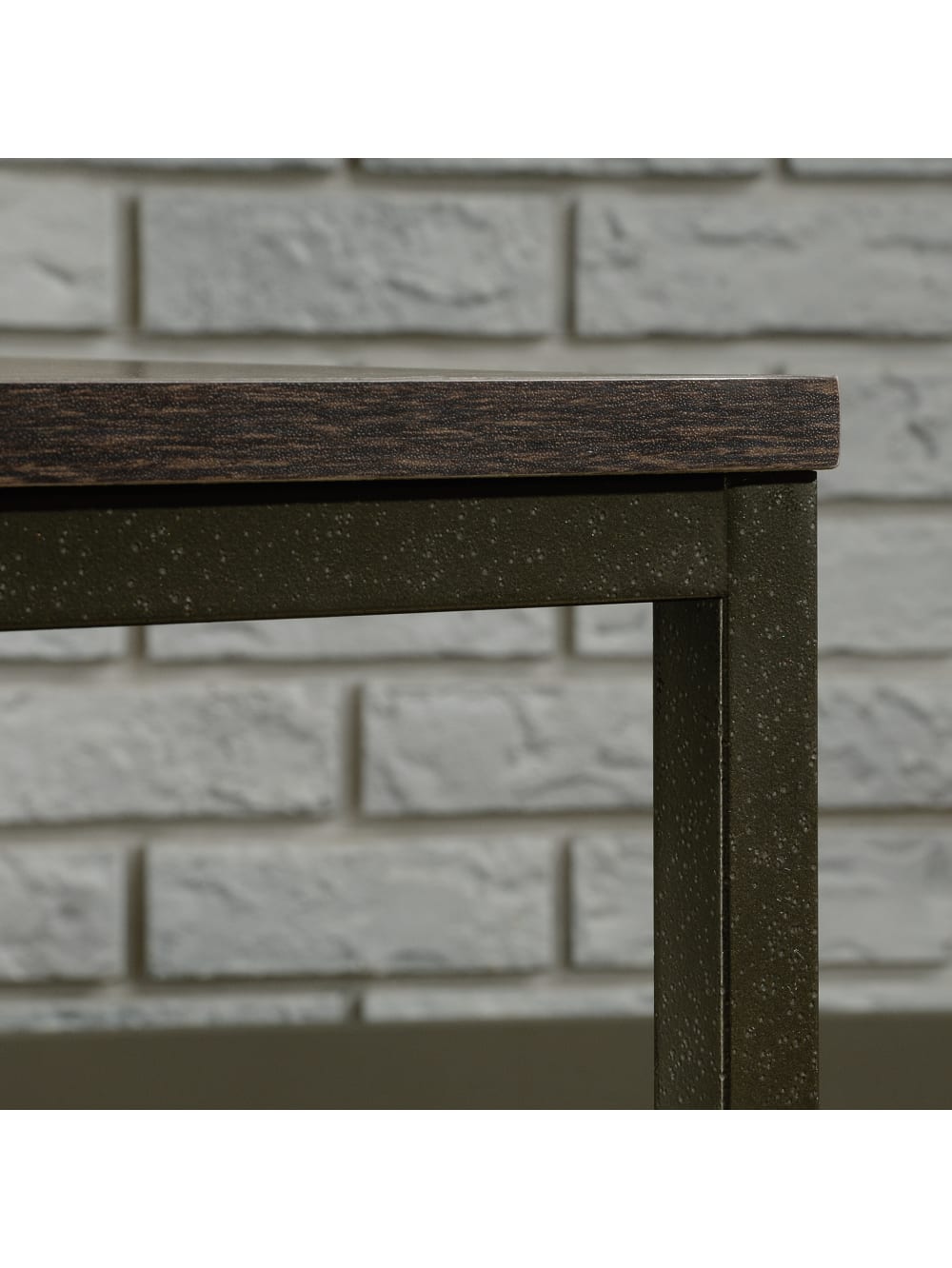 Sauder Outlet North Avenue Side Table, Rectangular, Smoked Oak/Black