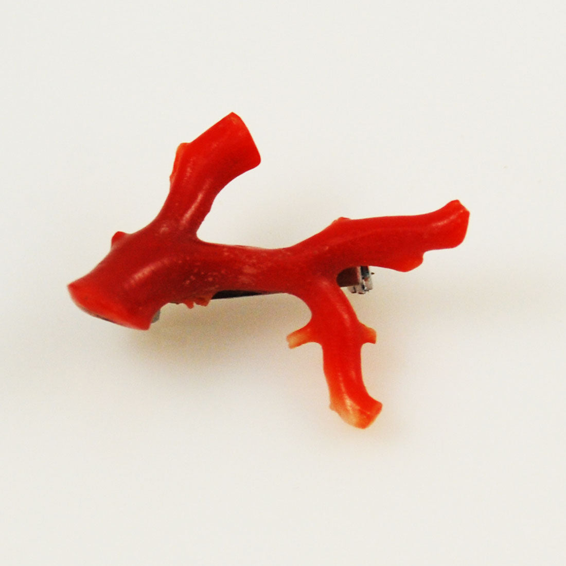 Italian Red Coral Vintage Pin