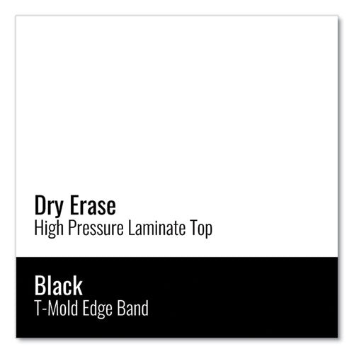 Correll Markerboard Activity Table - 60x24 Inches, White Top with Black Legs