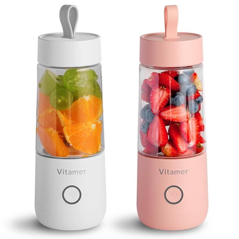 350ml Portable USB Rechargeable Blender Bottle for Smoothies and Juices