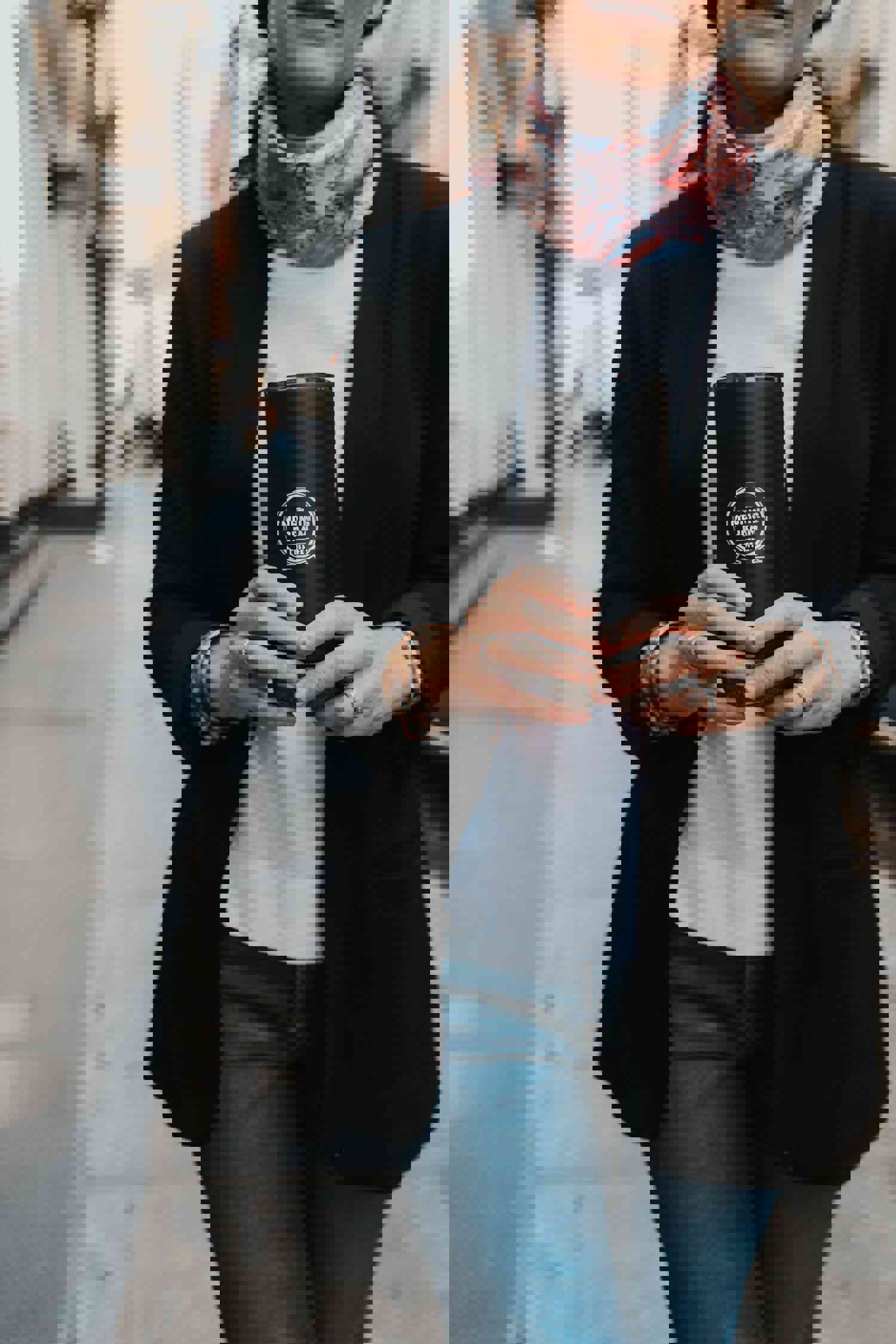 Vacuum Insulated Travel Tumbler - 16oz Stainless Steel with Cork Bottom