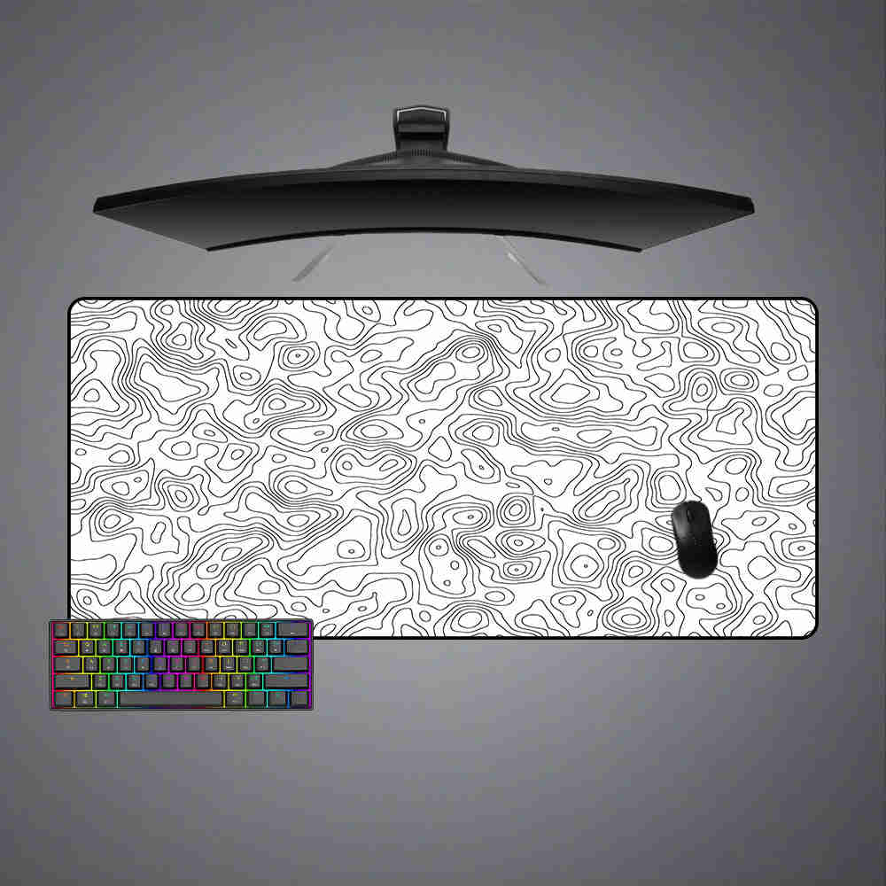 Abstract Terrain Design Gaming Mouse Pad - M to XXL Size for Enhanced Gaming Experience