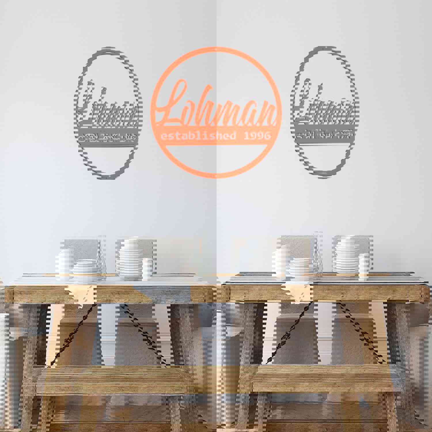 Personalized Family Name Monogram Sign - Custom Wall Decor for Home