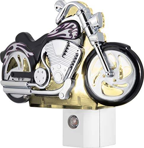 LED Motorcycle Night Light with Dusk-to-Dawn Sensor, Auto On/Off, Energy-Efficient