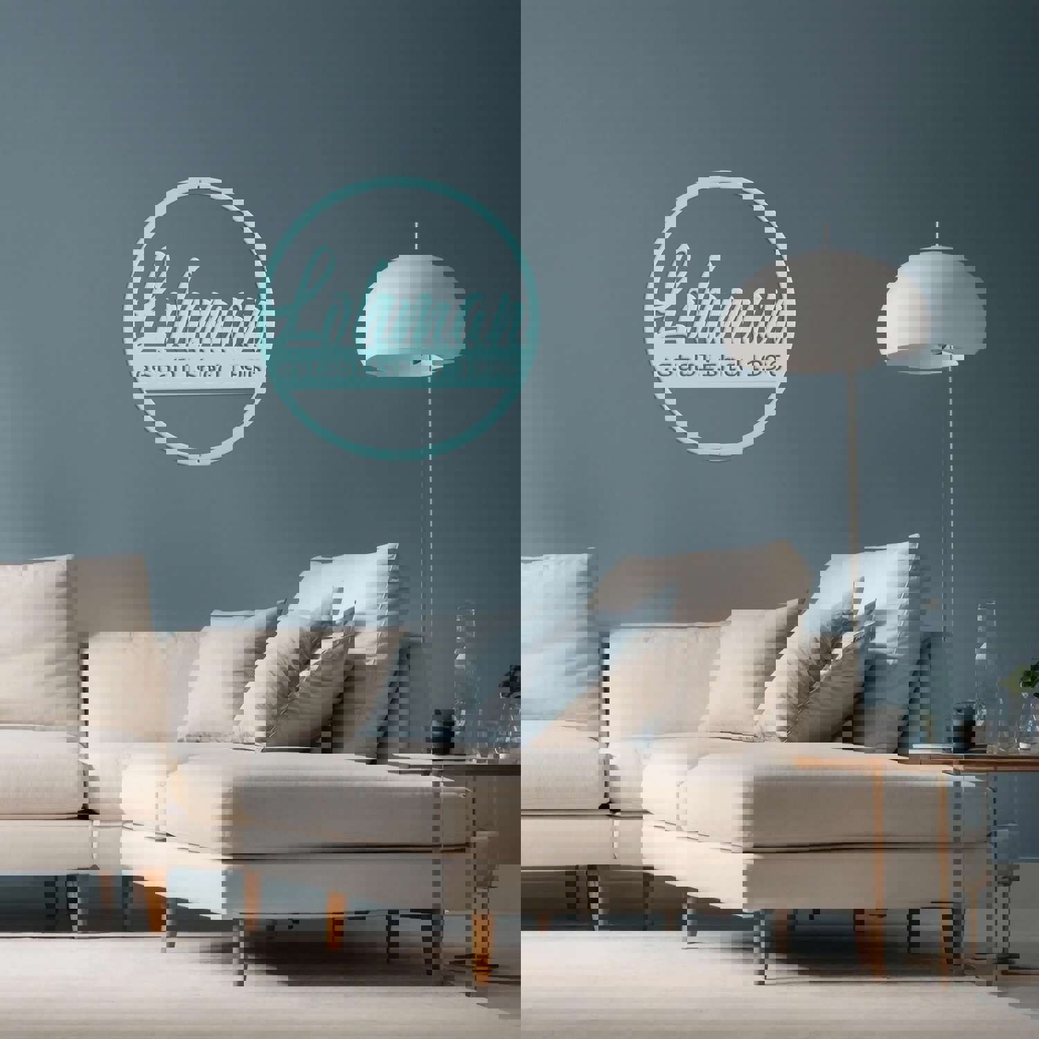 Personalized Family Name Monogram Sign - Custom Wall Decor for Home