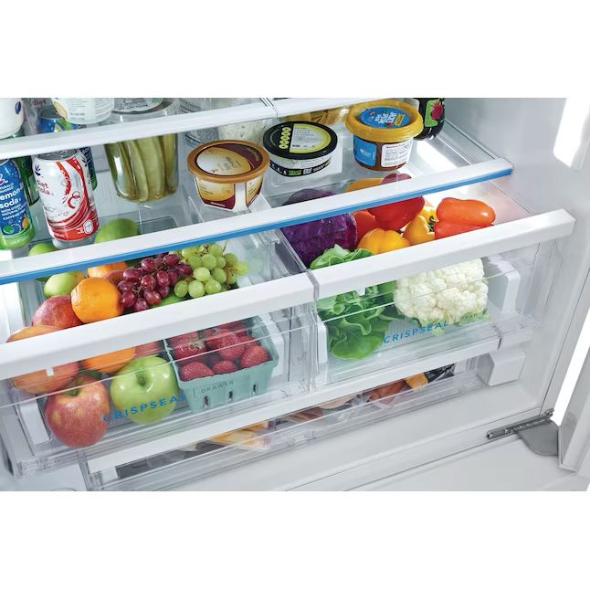 Frigidaire 27.8-cu ft French Door Refrigerator with Ice Maker, Water and Ice Dispenser (White) ENERGY STAR