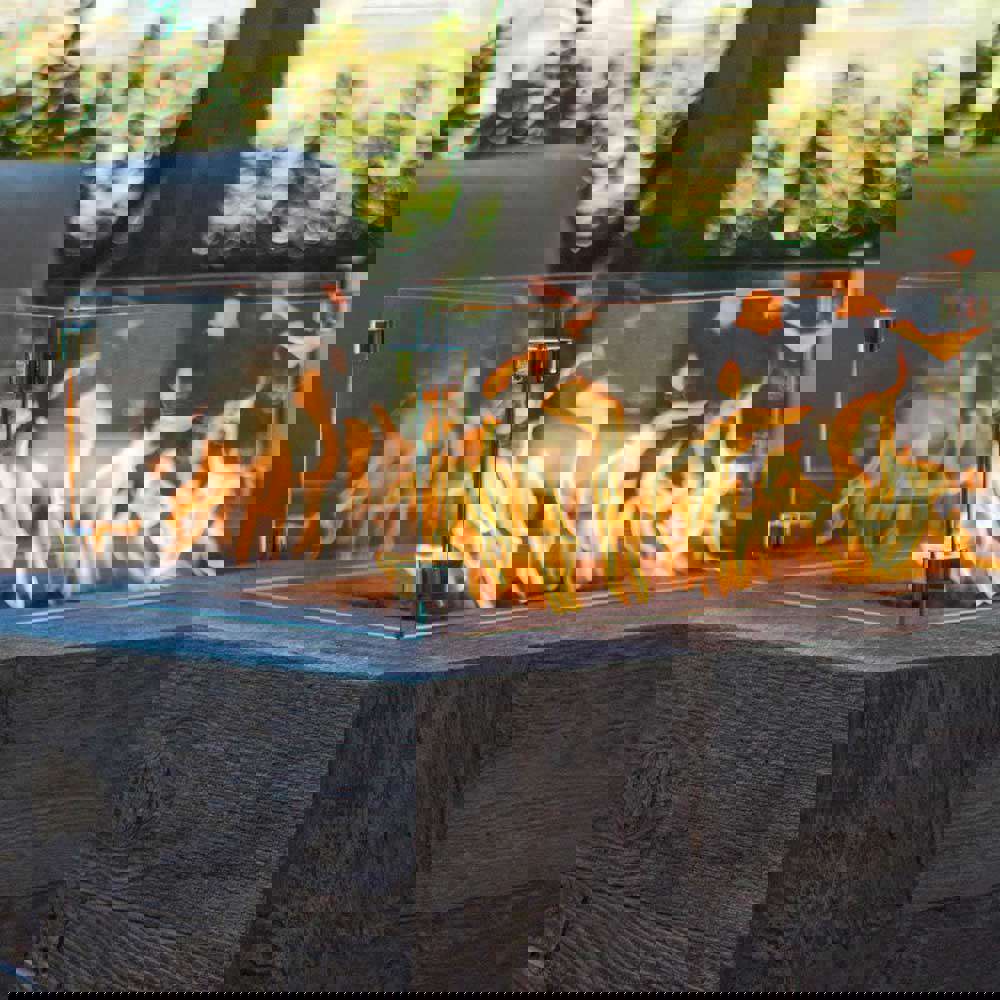 Top Fires Catalina Rectangular GFRC Gas Fire Pit - Electronic Ignition