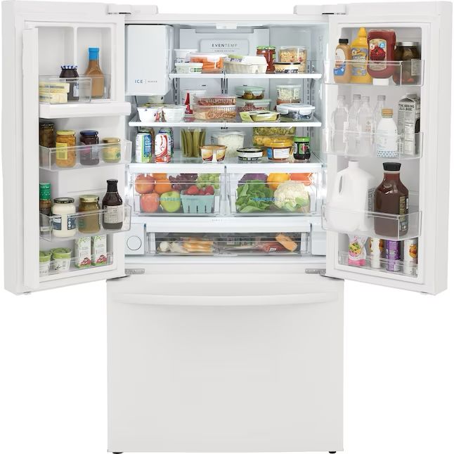 Frigidaire 27.8-cu ft French Door Refrigerator with Ice Maker, Water and Ice Dispenser (White) ENERGY STAR