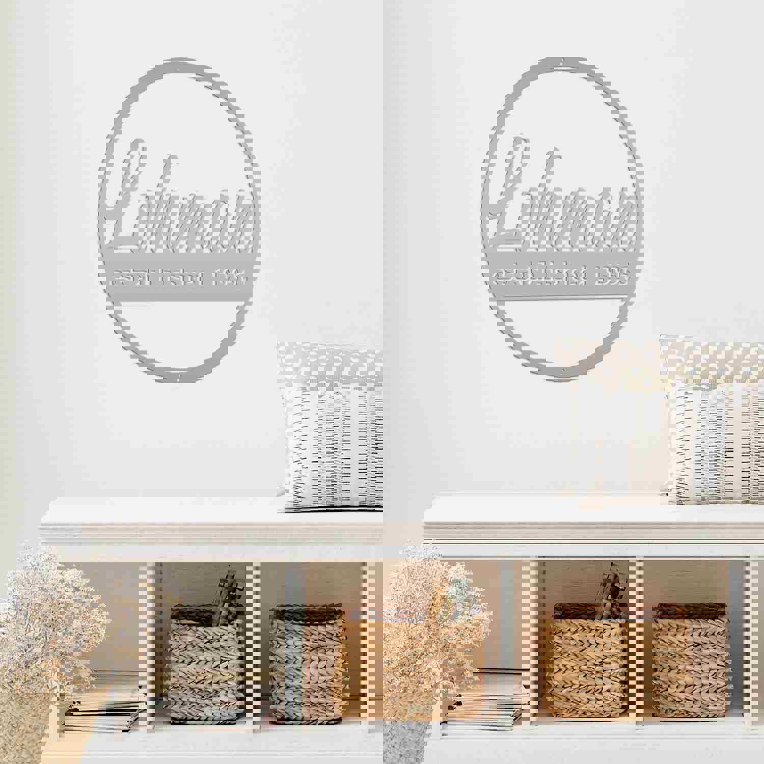 Personalized Family Name Monogram Sign - Custom Wall Decor for Home