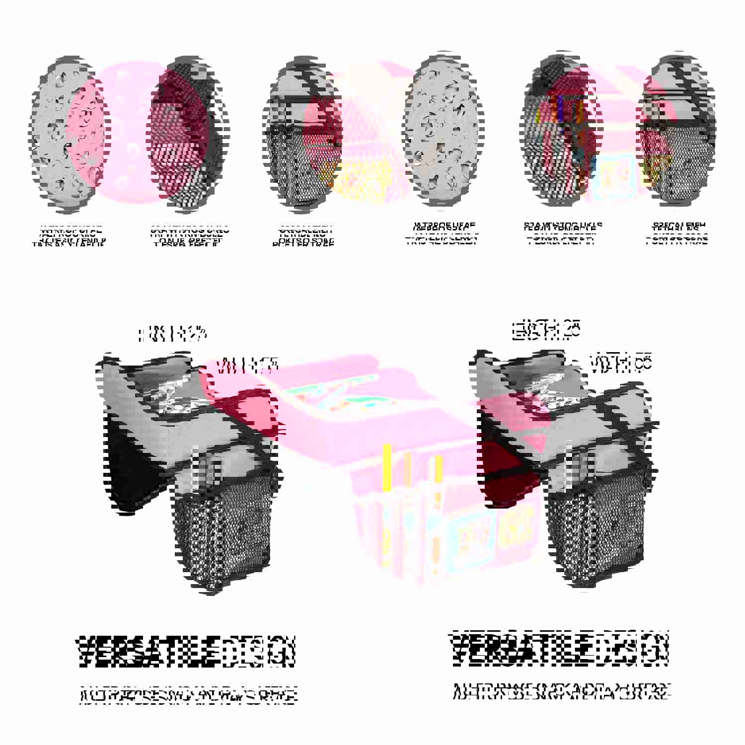 Toddler Kid Gear Car Seat Travel Tray Storage Pocket Organizer