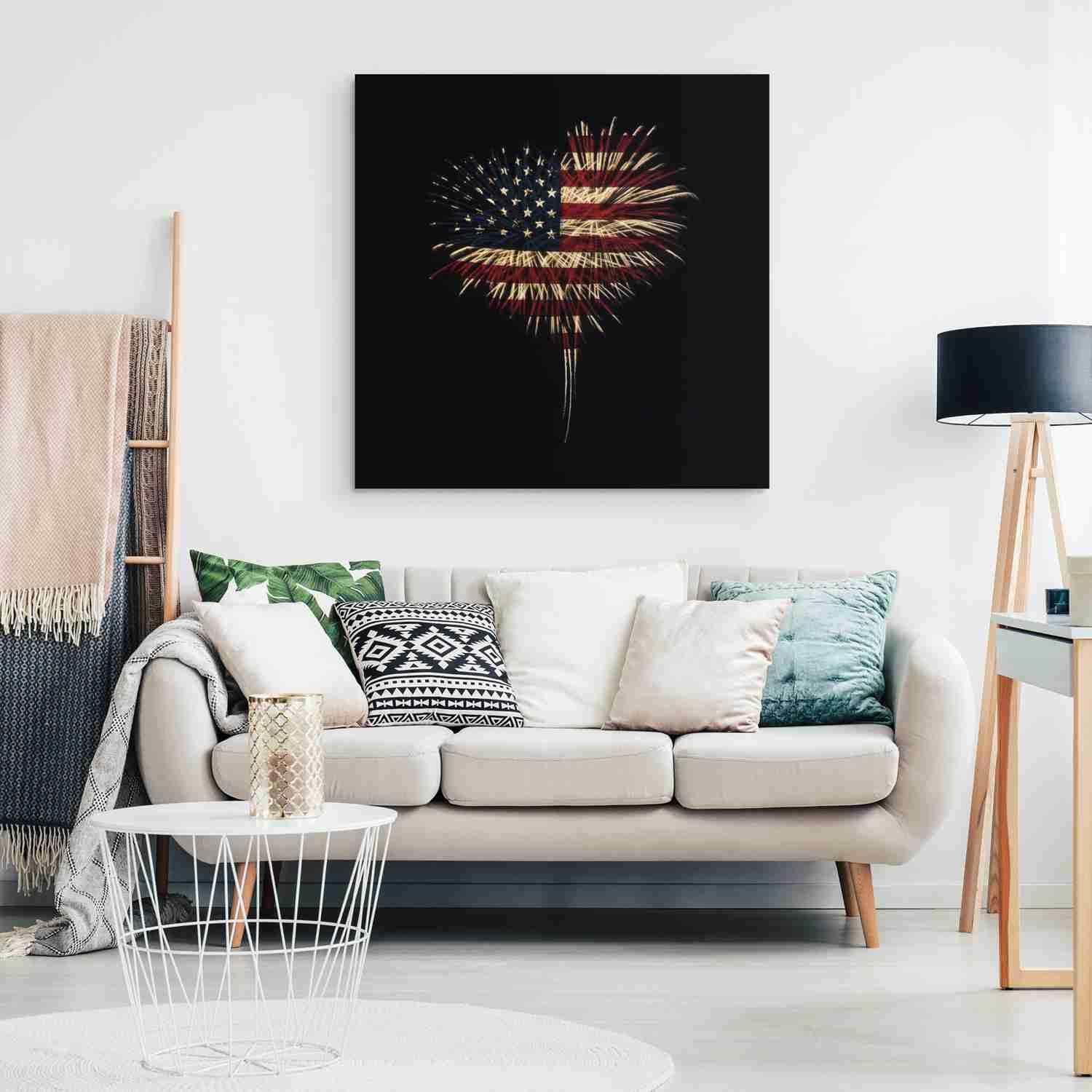 HEART FLAG - CANVAS ART