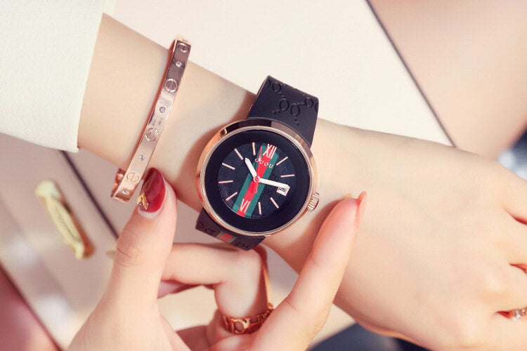 Guou 8192 Big Dial Fashion Quartz Watch for Men - Neutral Trendy Student Couple Watch