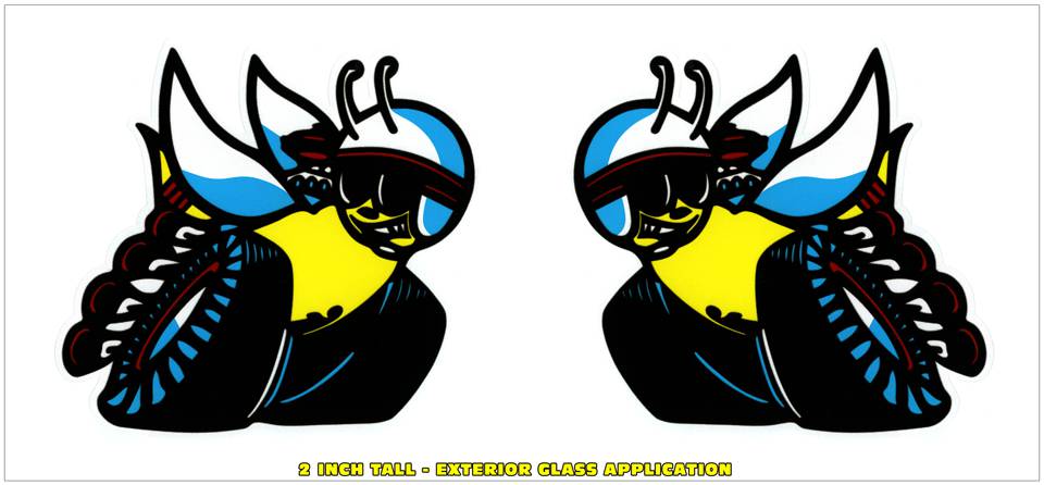 1970 Dodge Scat Pack Window Bee Decal Set - 2 Tall - Outside Application