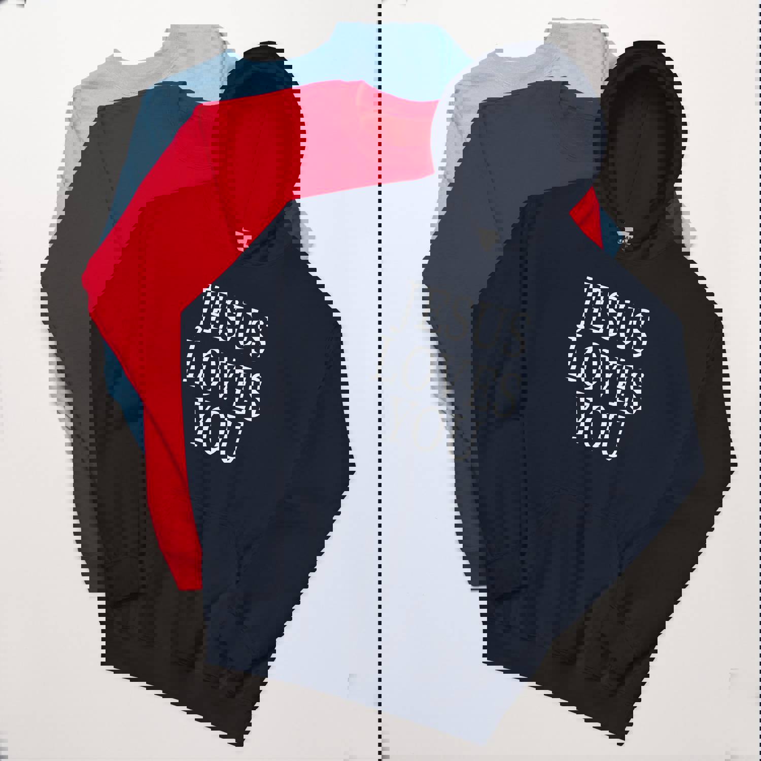 F&H Christian Jesus Loves You Unisex Hoodie