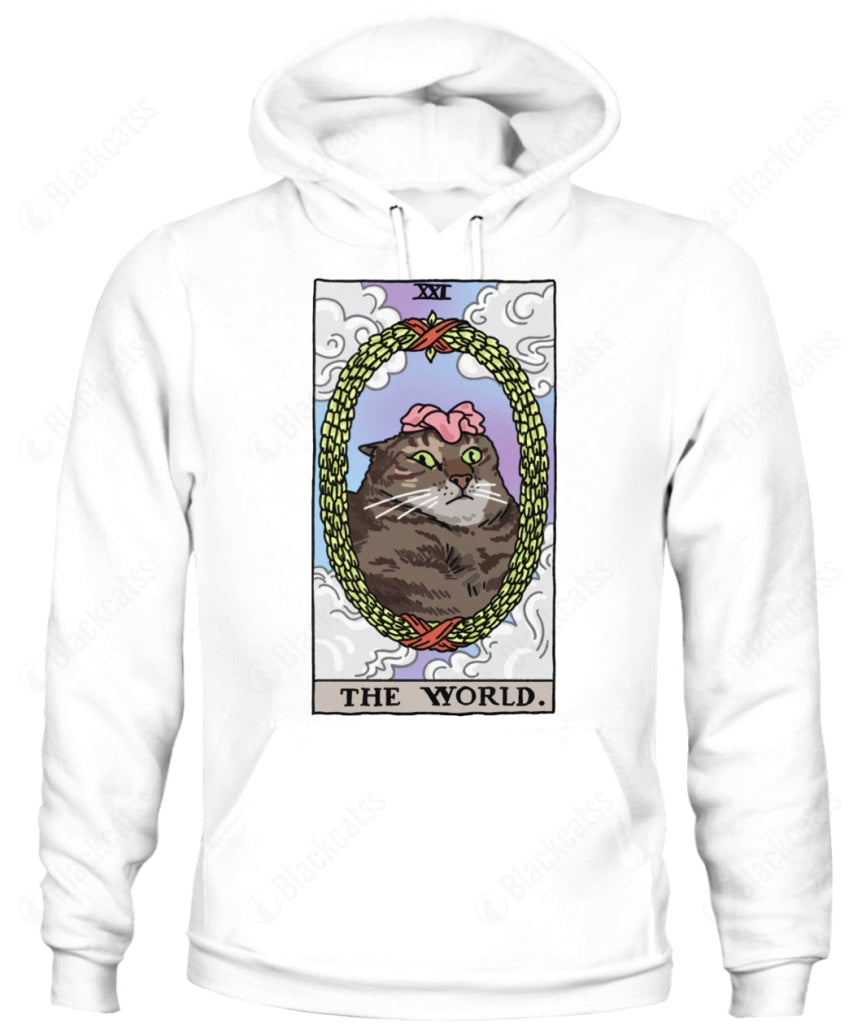 The World Tarot Flower Cat Graphic Unisex T-Shirt