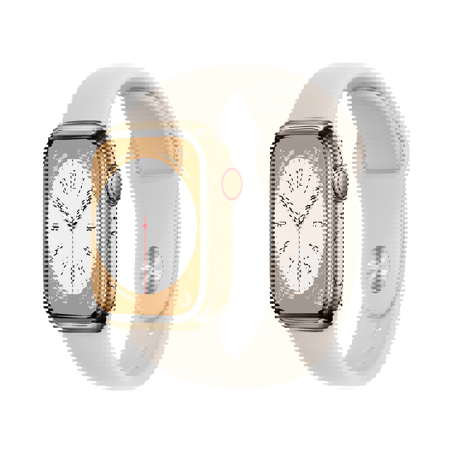 Apple Watch Series 8 GPS + Cellular 41mm Starlight Aluminum Case with Starlight Sport Band - S/M