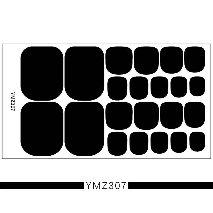 Baking Free European and American Solid Color Toenail Stickers - Waterproof Fashion Nail Decals