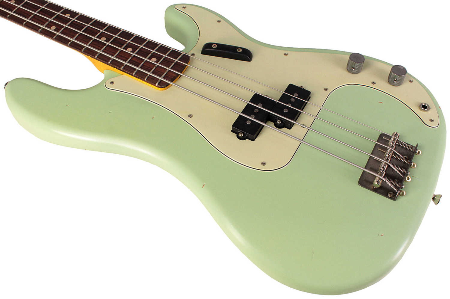 Nash PB-63 Bass Guitar, Surf Green, Light Aging