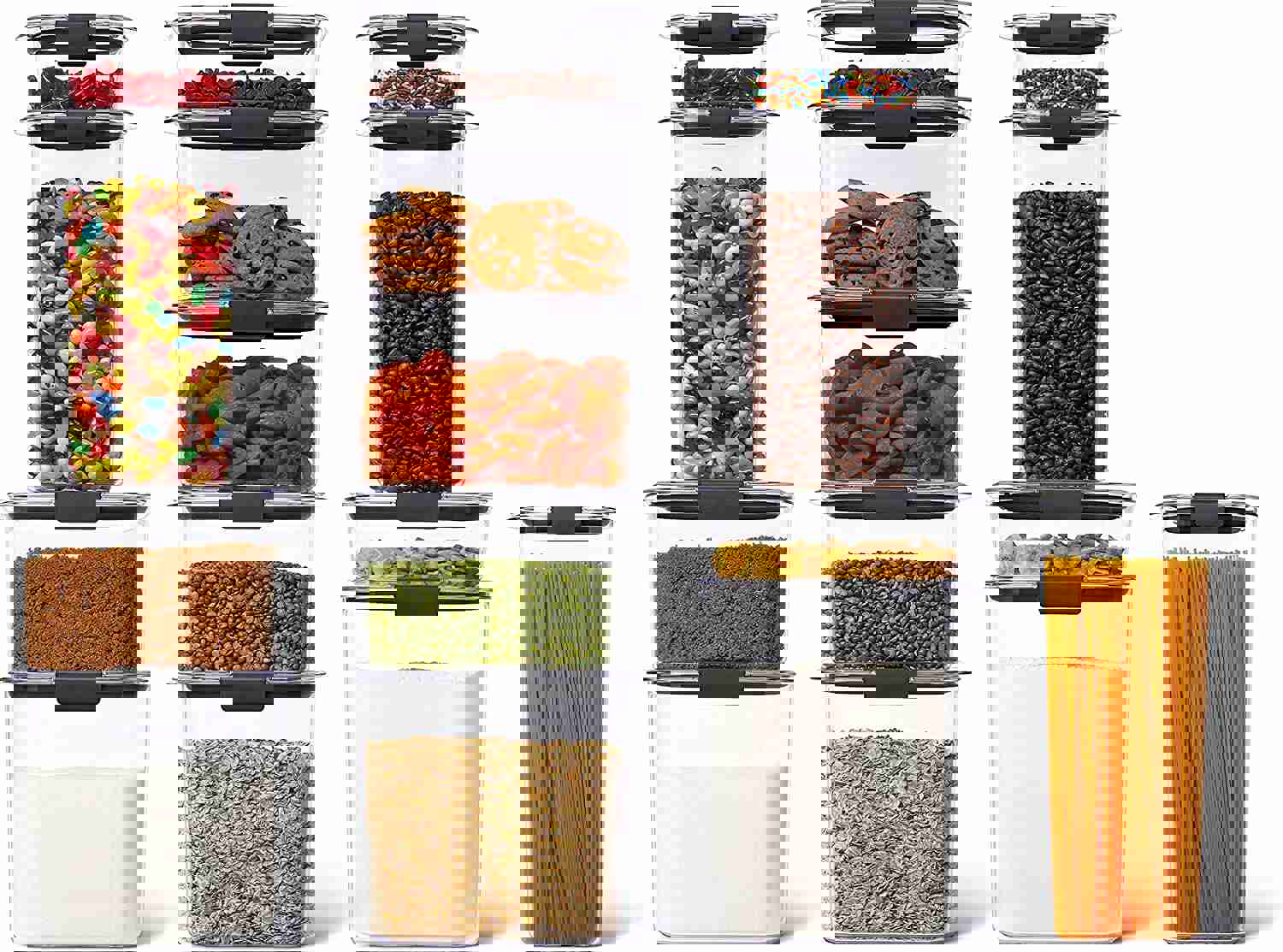 King Supply Brilliance Pantry Organization & Food Storage Containers with Airtight Lids, Set of 10 (20 Pieces Total)