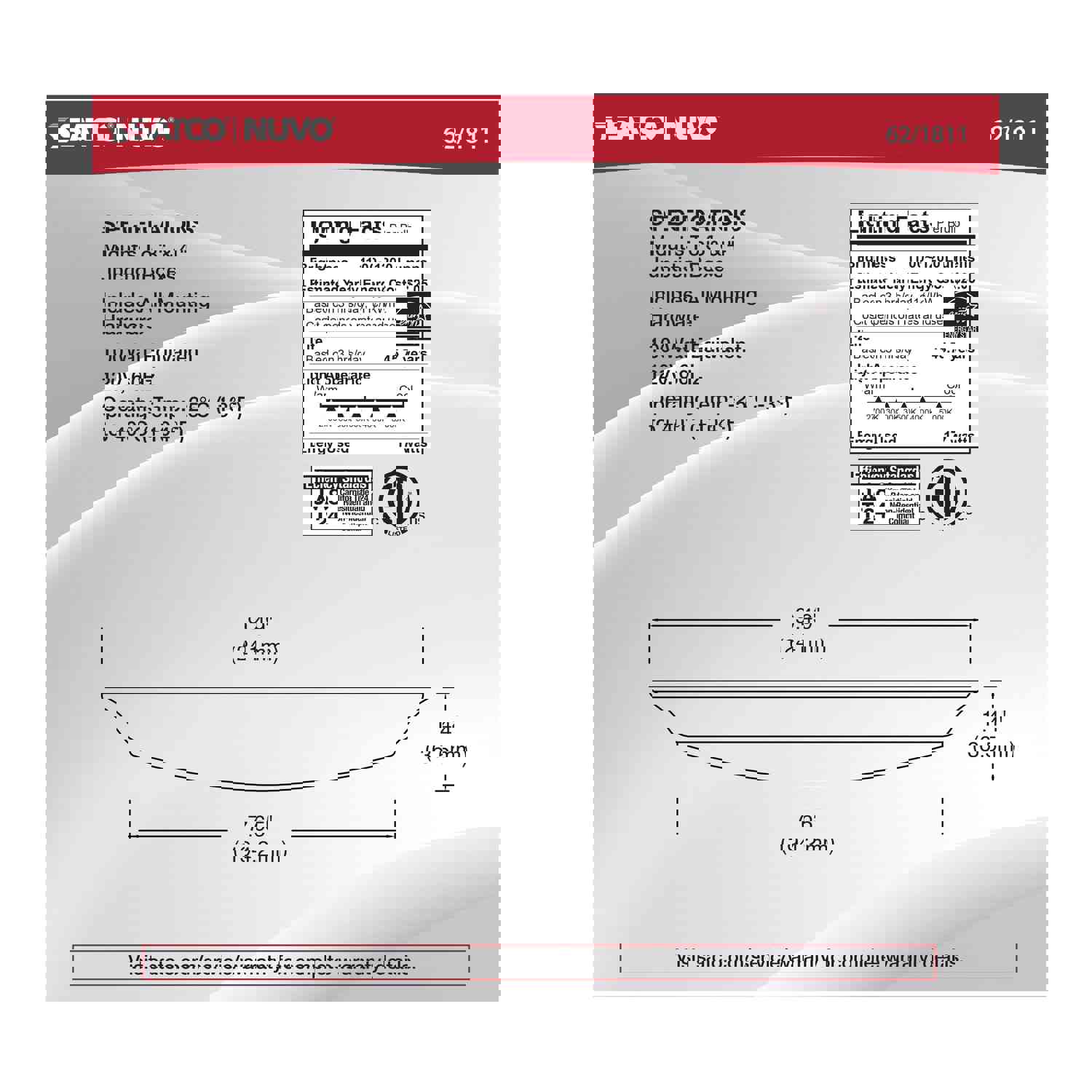 SATCO/NUVO 17W 10 Inch LED Disk Light CCT Selectable 2700K/3000K/3500K/4000K/5000K White Finish (62-1811)