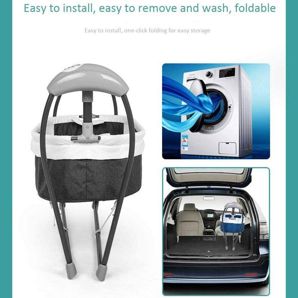 Electric Baby Cradle Toddler Rocker Bed with Bluetooth Music & Remote Control