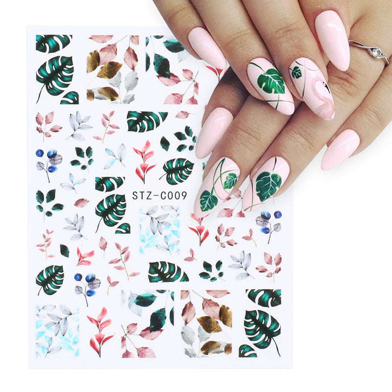 3D Nail Sticker Decals - Flower Rose Butterfly Design for UV Nails