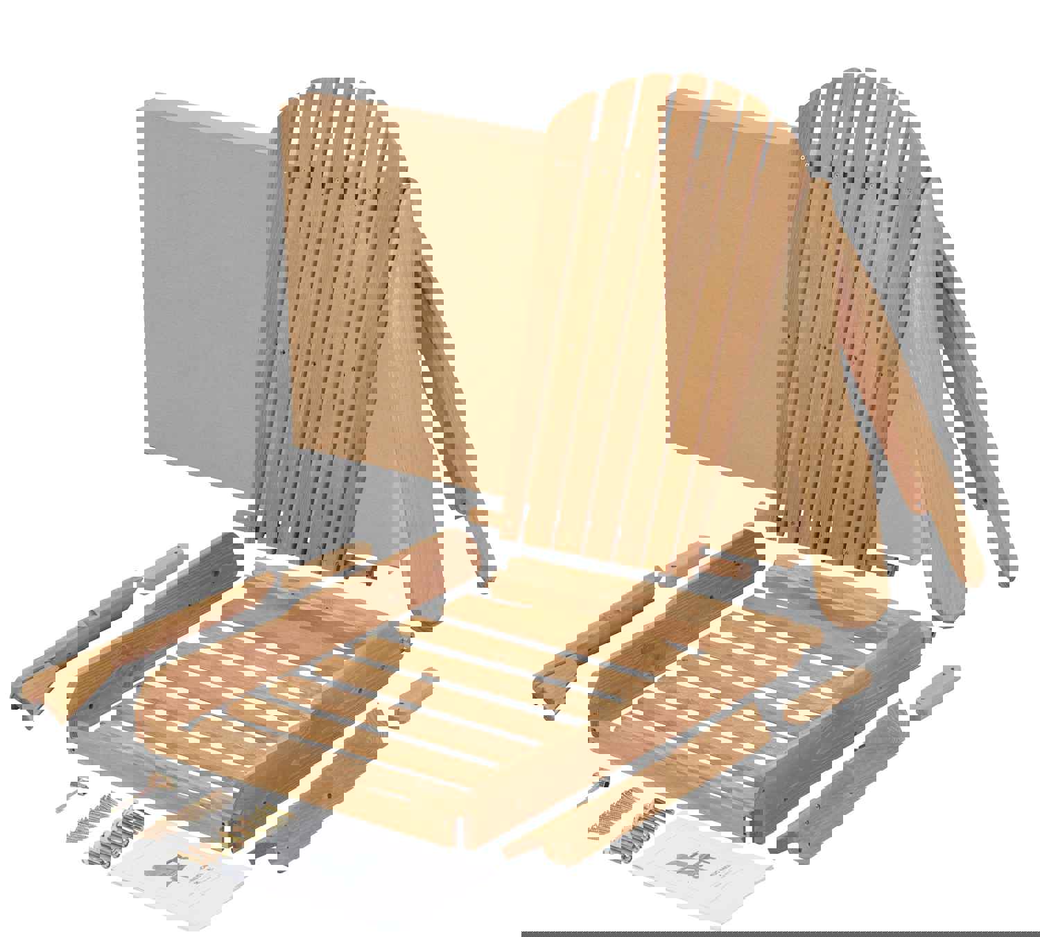 Wooden Outdoor Folding Adirondack Chair Set of 2