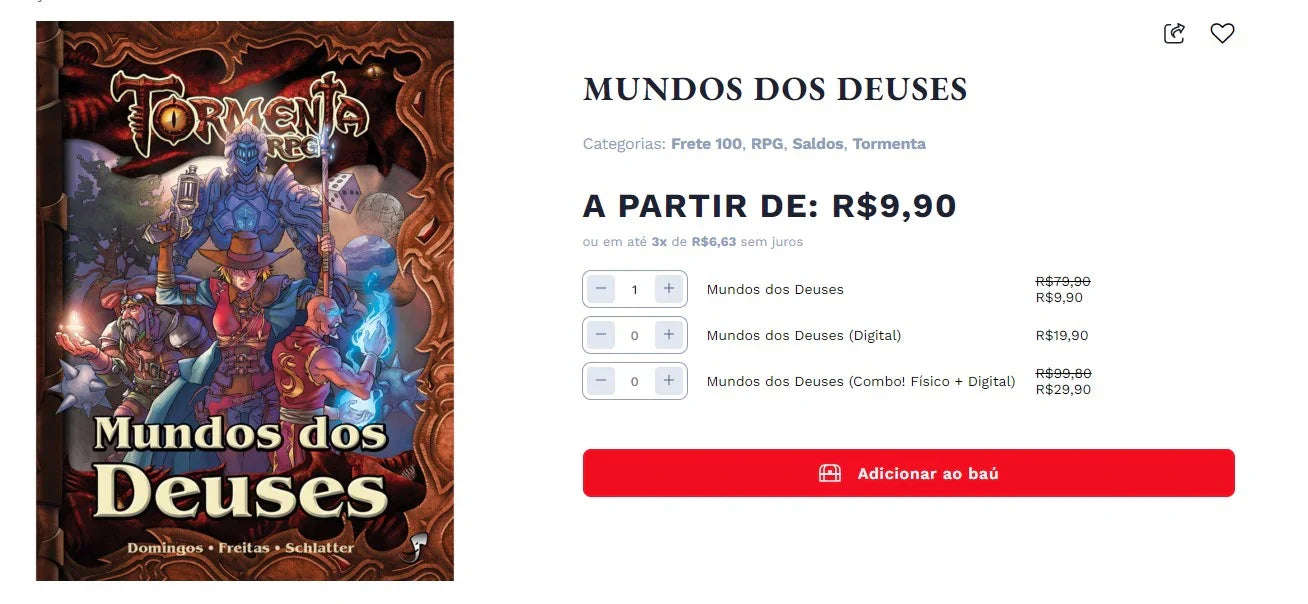 Personal Shopper Kit - Tormenta20 Edition (5 Items) - Buy from Brazil (DDP)