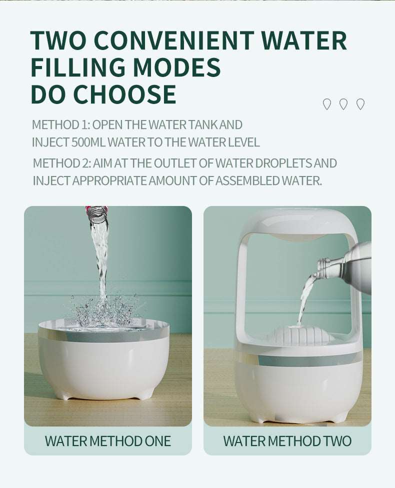 Anti Gravity Humidifier Water Drop Backflow Aromatherapy Machine for Office and Bedroom