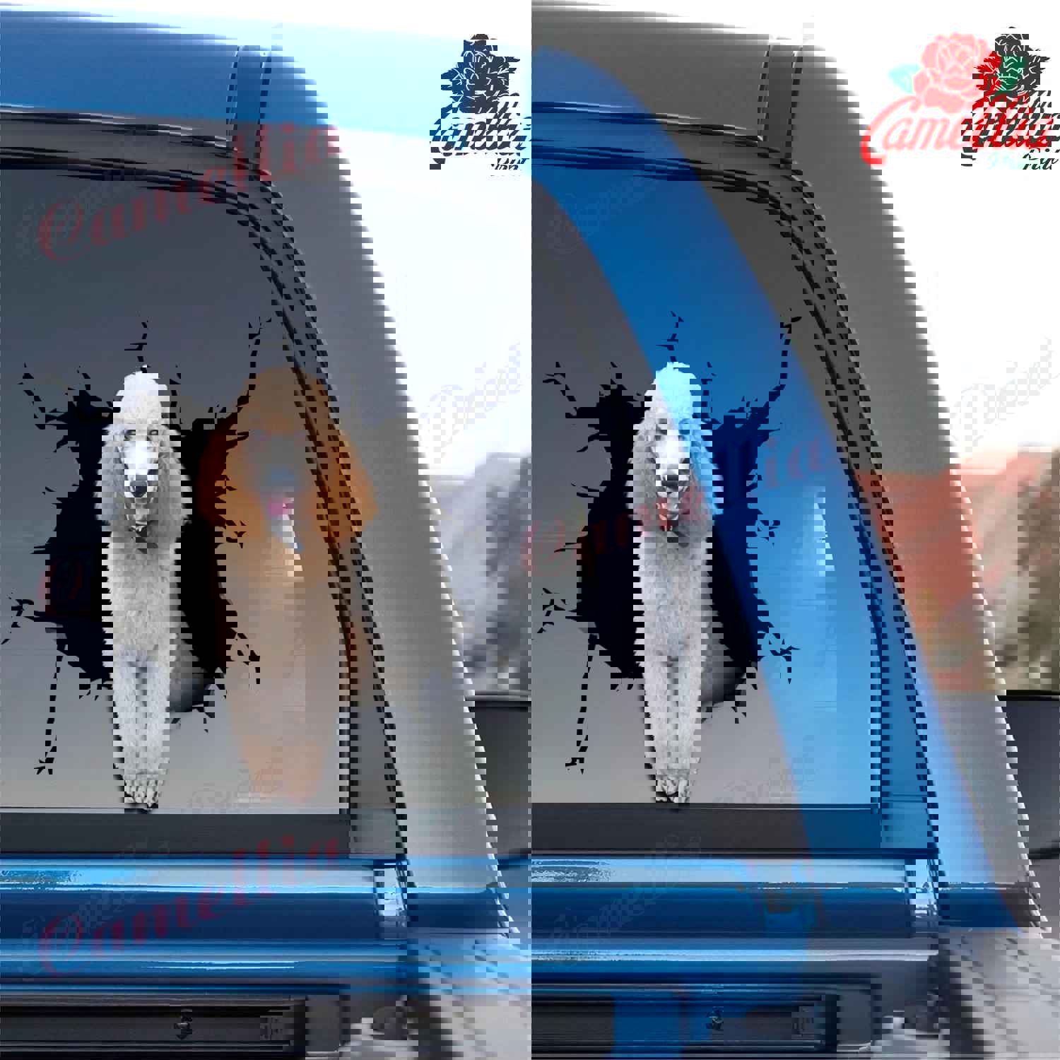 Poodle Crack Decal For Boat Cool Custom Die Cut Stickers 50th Wedding Anniversary Gifts