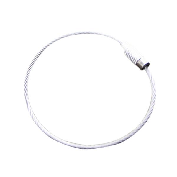 5pcs Multifunctional Outdoor Camping Gear Wire Ropes Key Ring (15cm) Silver