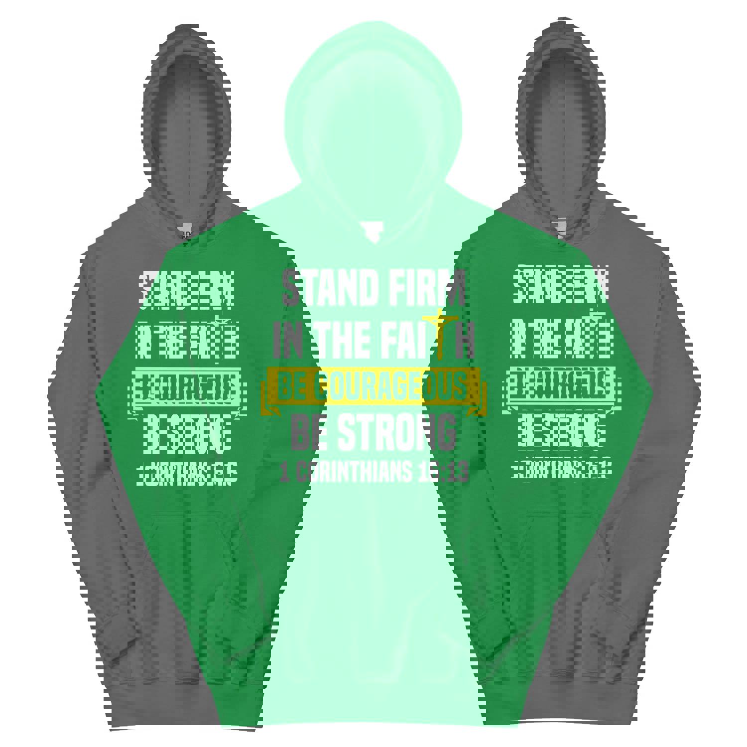 F&H Christian Stand Firm In The Faith Mens Hoodie