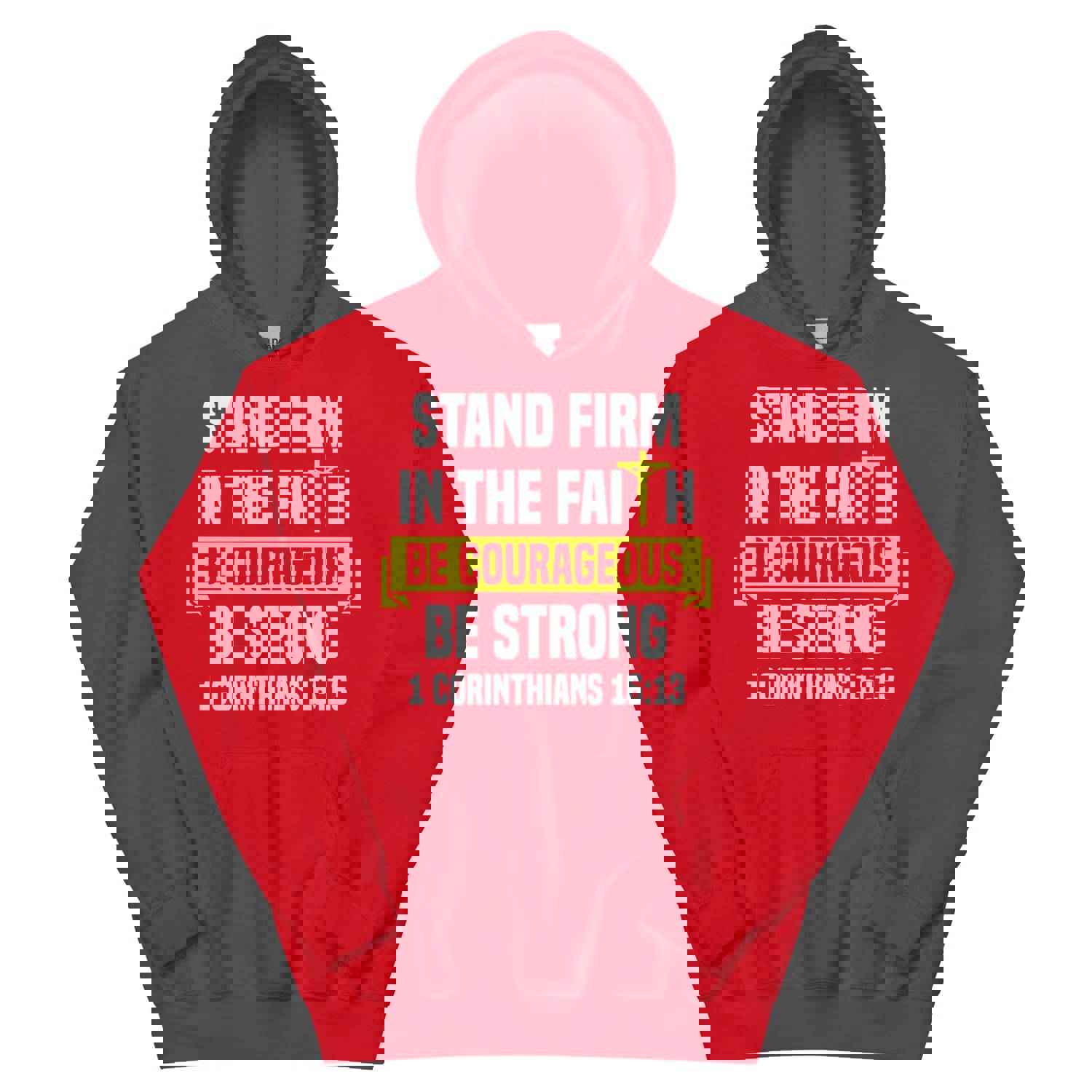 F&H Christian Stand Firm In The Faith Mens Hoodie