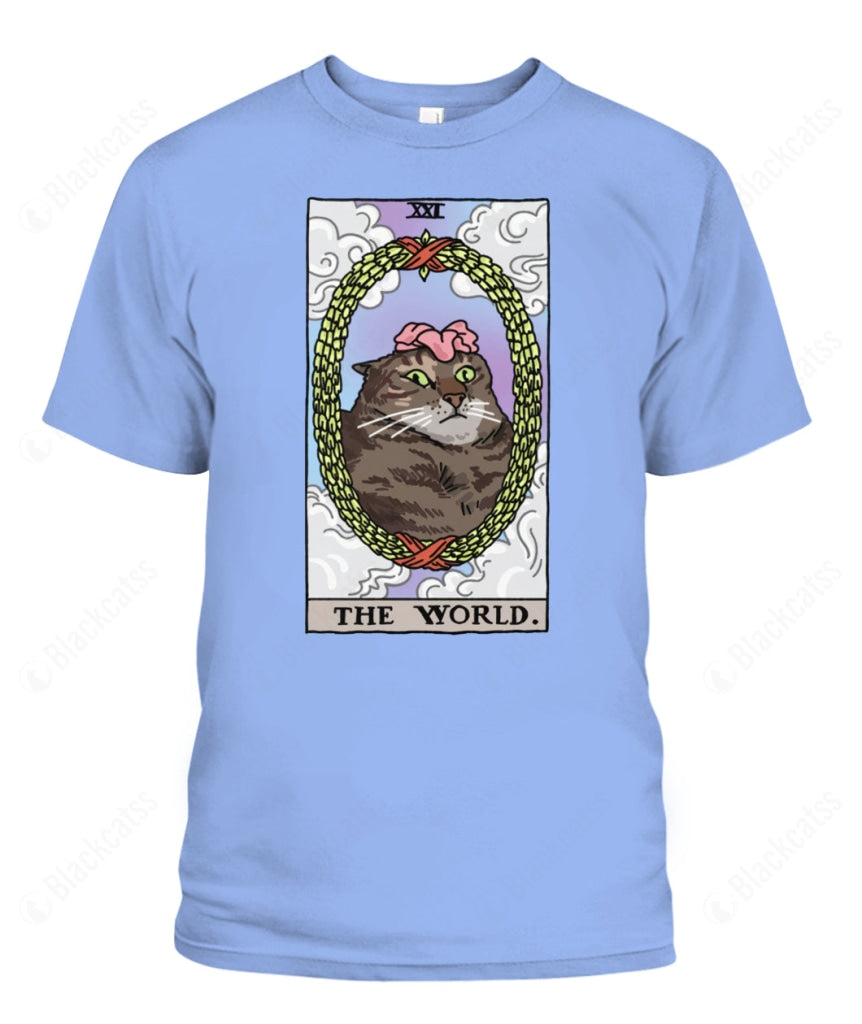 The World Tarot Flower Cat Graphic Unisex T-Shirt