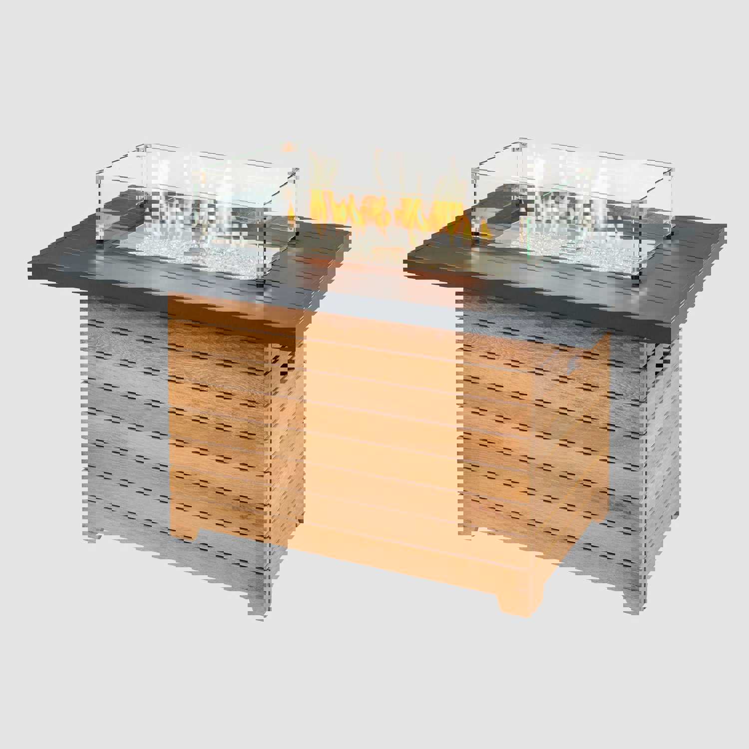 Darien Rectangular Gas Fire Pit Table