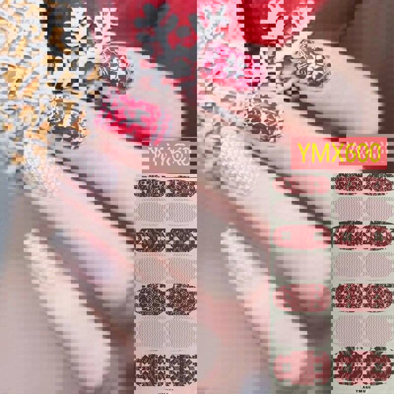 Christmas Style Nail Art Sticker - 14 Tips DIY Waterproof Full Cover Wraps Decal