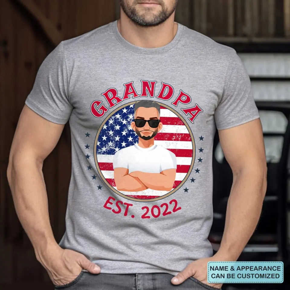 Personalized Custom T-shirt - 4th Of July, Fathers Day, Birthday Gift For Dad, Grandpa - Cool Dad Shirt