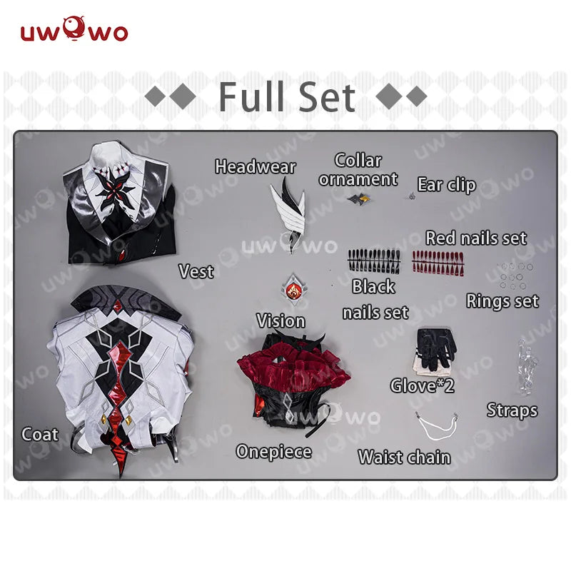 PRE-SALE UWOWO Exclusive Genshin Impact Arlecchino Cosplay Costume Game Outfit Halloween Costumes