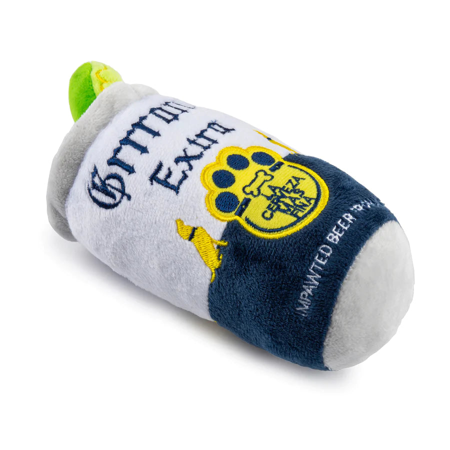Grrrona Can Dog Toy - Squeaky Plush Beer Can Toy for Dogs