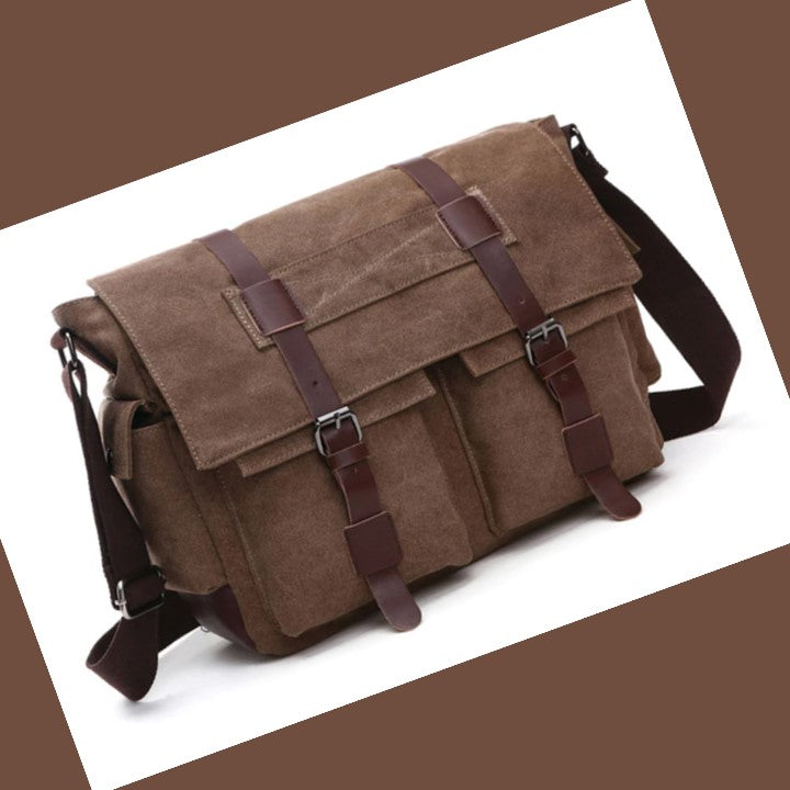 Stylish Large Capacity Canvas Messenger Bag for Travel