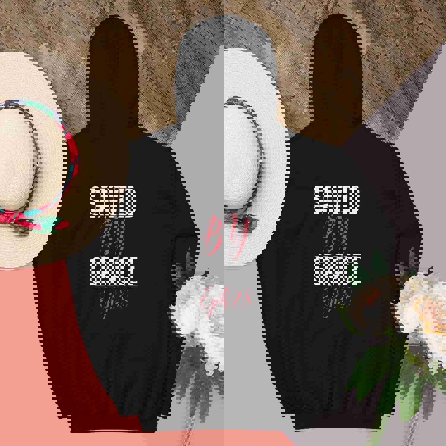 Christian Saved by Grace Two Sided Hoodie