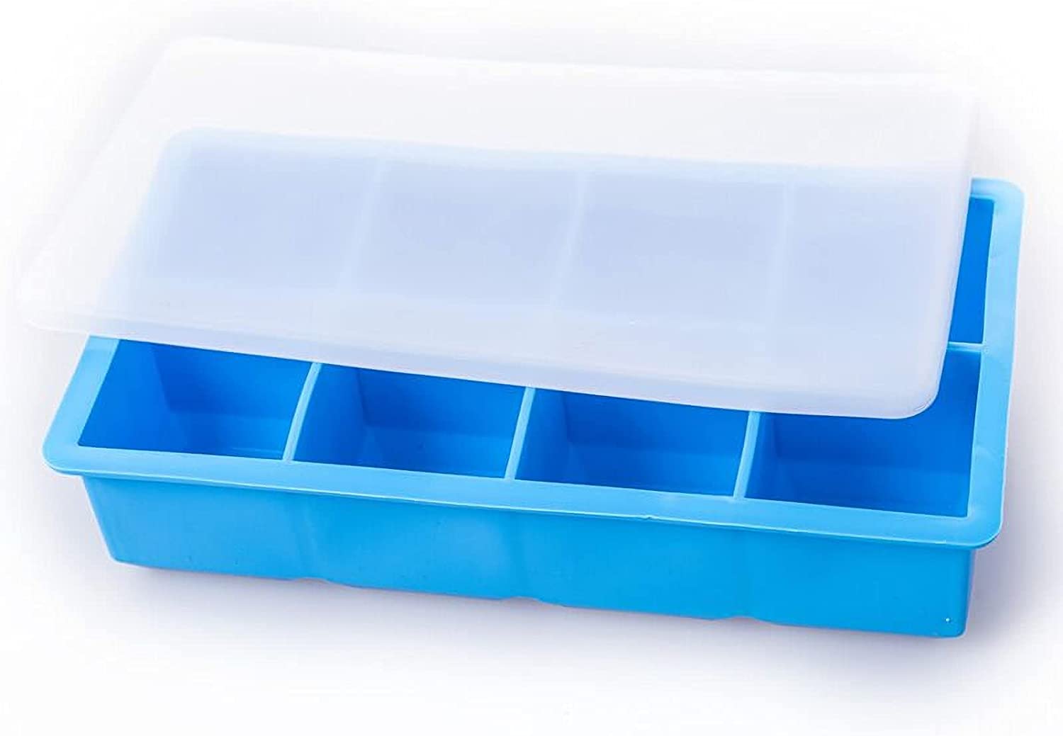 Adoric Life Ice Cube Tray, 2-Pack Large Silicone Ice Cube Makers for Whiskey and Cocktails