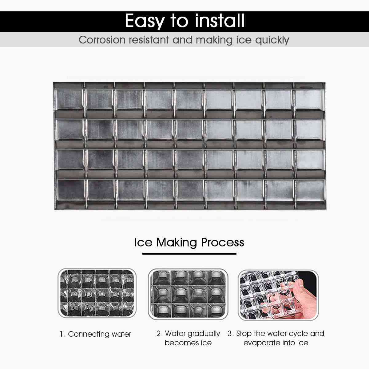 Costzon Commercial Ice Maker, 110LBS/24H, 33LBS Storage, Stainless Steel