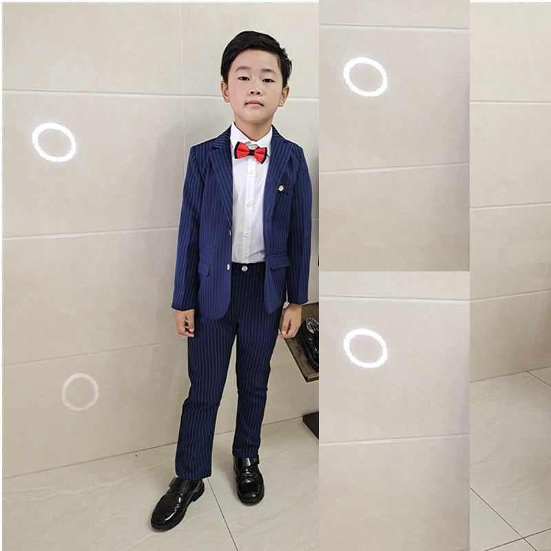 Boys Formal Birthday Suits Weddings Blazer Pants 2Pcs Set Kids Gentleman Clothing Sets