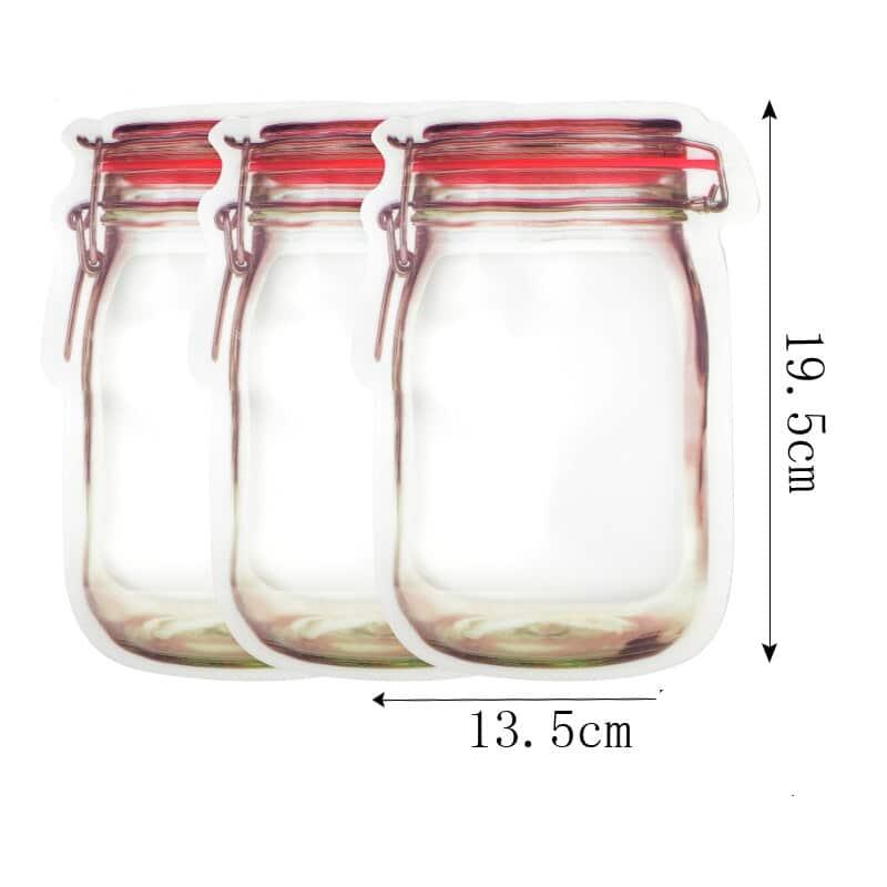 Transparent Food Storage Bags Set - Plastic Storage Accessories