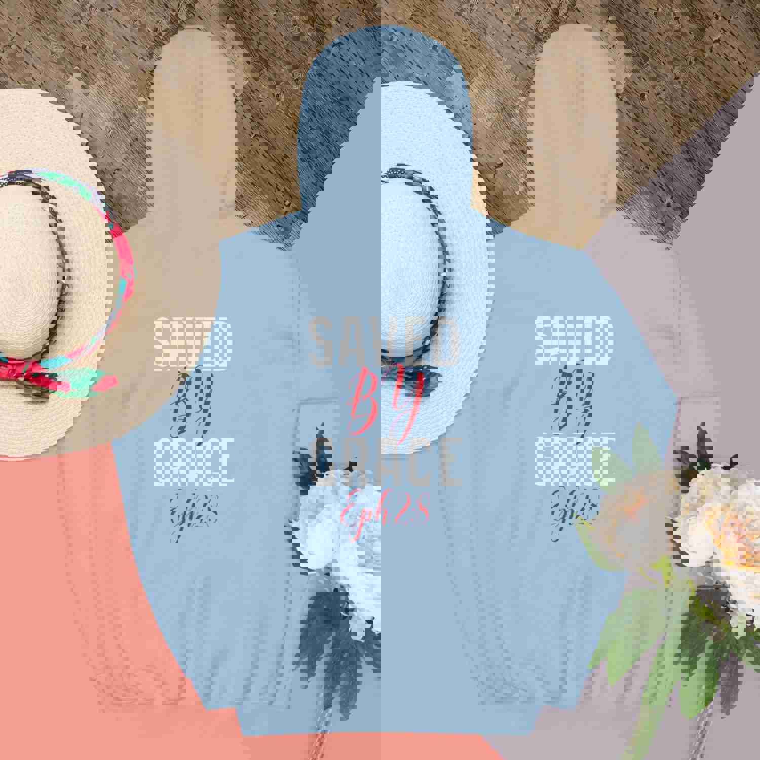 Christian Saved by Grace Two Sided Hoodie