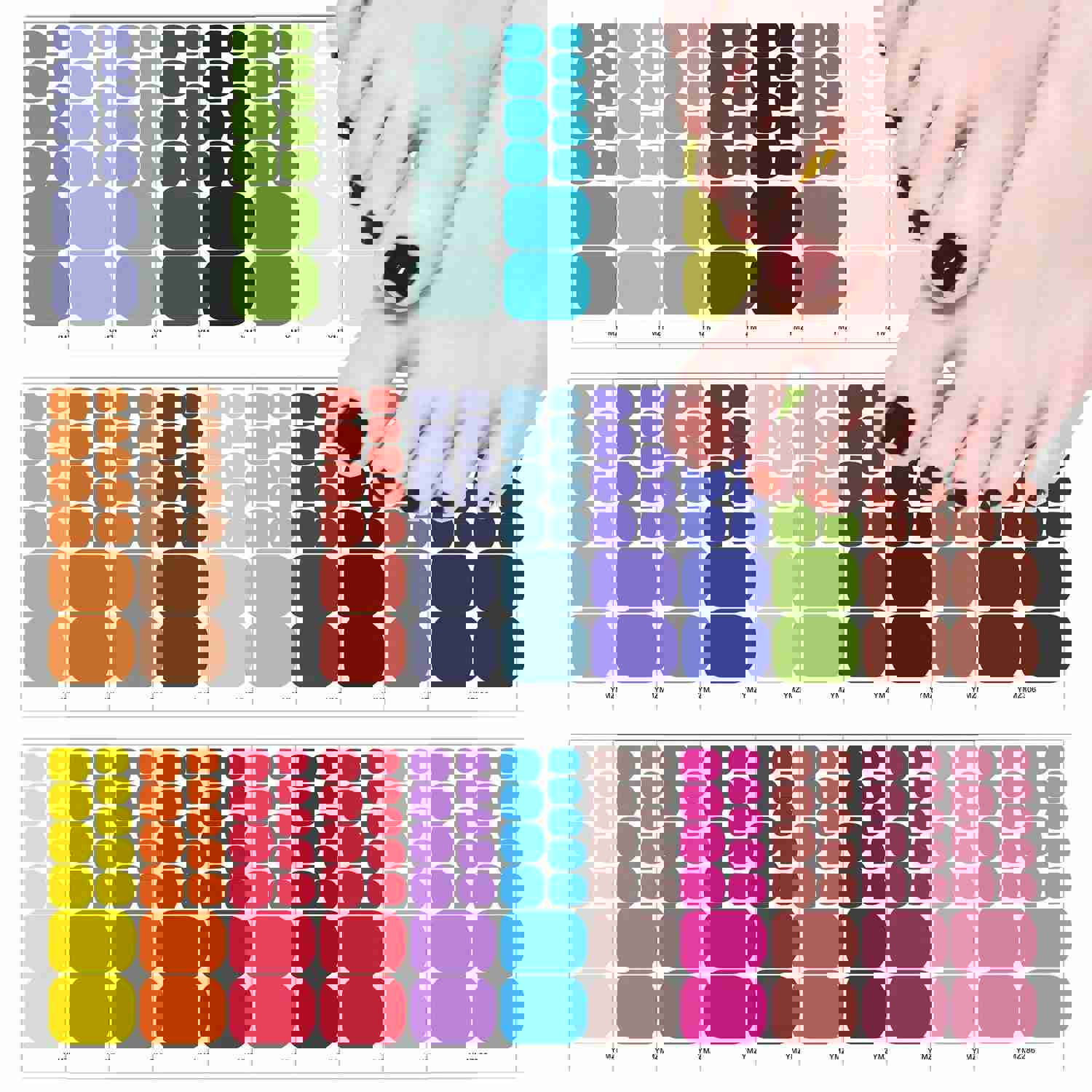 Baking Free European and American Solid Color Toenail Stickers - Waterproof Fashion Nail Decals